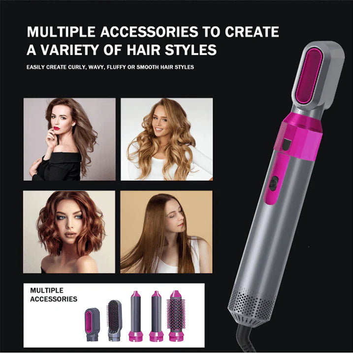 GlamAir 5-in-1 Hair Brush Styler / جلام إير ٥ في ١ لتصفيف الشعر